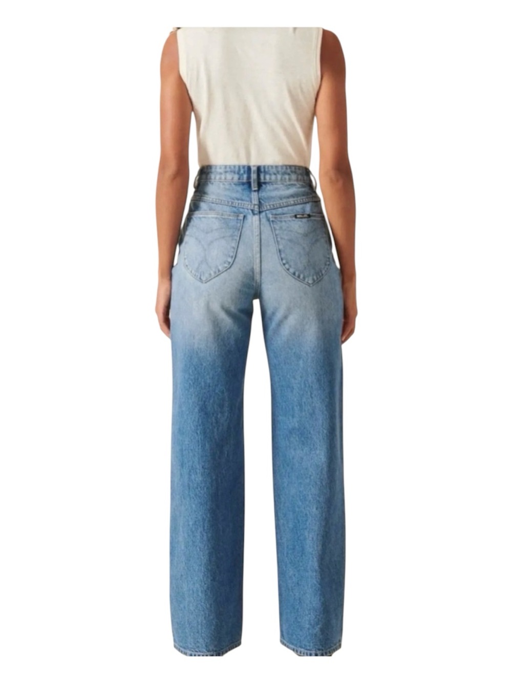 Rolla’s Heidi High Rise Loose Straight Organic Cotton Jeans size 26 Light Blue